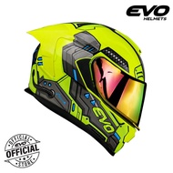 EVO GT-PRO Cyberpunk Dual Visor Full Face Helmet with Free Clear Lens