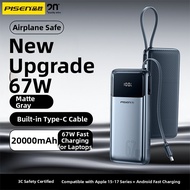 pisen | Built-in Cable High Capacity Super Fast Charging 67W Power Bank 20000mAh