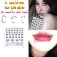 Fake Lip Ring Fake Lip Piercing Fake Piercings Ball Spike Fake Nose Ring Hoop Fake Face Piercing Fak