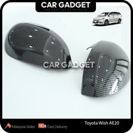 Toyota Wish Side Mirror Carbon Cover For ZGE20W AE20 ( 2009 - 2025 ) Car Gadget Car Accessories