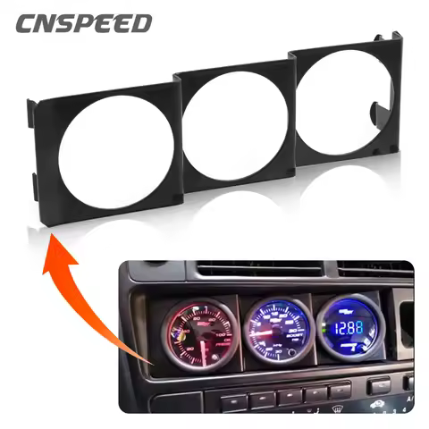 52mm 3 Hole Single DIN Radio Slot Face Triple Meter Panel Iron Mount Black For Auto Car Gauge Pod