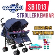 Kereta Dorong Bayi Anak Kembar / Twin Baby Stroller Space Baby Sb 1013