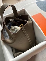 Hermes Picotin 18 大象灰金扣