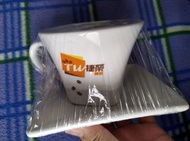 捷榮 奶茶杯 咖啡杯 連碟 厚身 保溫