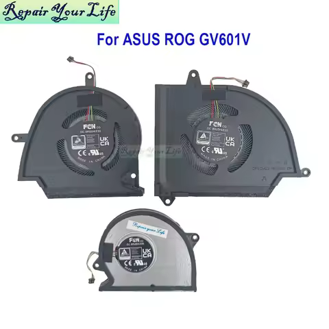 Laptop CPU GPU Fan For Asus ROG Flow X16 GV601VI GV601VV GV601VU GV601 2023 Notebook Cooler Fans 13N