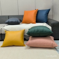 Taiwan 2025 Technology Cloth Pillow Leather Texture Emma Orange Large Cushion Living Room Sofa Witho