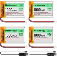 3.7V Lipo Battery 1000mAh 803040 Rechargeable Lithium Polymer Battery with USB Charger Cable Micro P