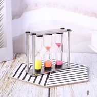 Hourglass Timer Metal Hourglass Glass Hourglass Office Decorations Ornaments Metal Three-in-One Hour
