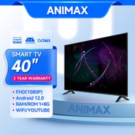 Animax Smart 40 inch TV LED/LCD Smart Digital TV Android 12 Murah Promo HD Ready Televisi