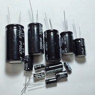 4700 4700MFD UF 63V 22x4 0มม. ตัวเก็บประจุแบบอิเล็กโทรไลติก63VDC 63WV 10UF 22UF 33UF 47UF 100UF 220U