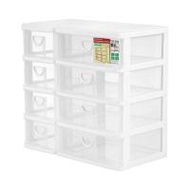 ชั้นลิ้นชักเล็ก 4 ชั้น KEYWAY CK-558 38.3X21X36.9 ซม. สีขาว (1034961)