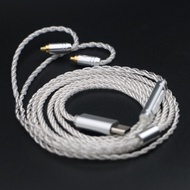 Typec Interface Headphone Cable with Microphone Suitable for Sennheiser ie900 ie600 ie300 ie200 MMCX