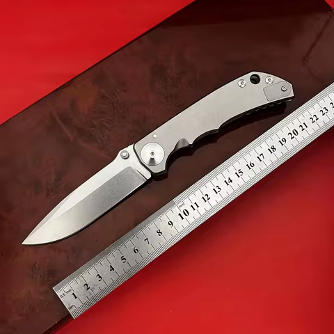 New 14c28N steel sheet, titanium handle ceramic bearing tactical pocket knife camping hunting outdoo