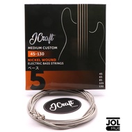 JCraft Medium Custom 5-String Electric Bass Guitar String 45-130