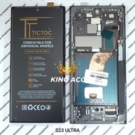 LCD TOUCHSCREEN PLUS FRAME SAMSUNG GALAXY S23 ULTRA / S918B BLACK INCELL