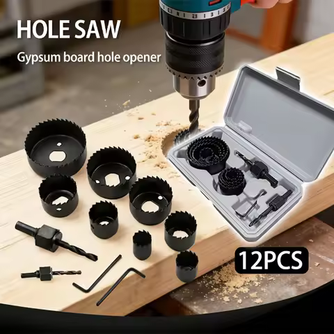 Hole Saw Set,Metal Core, 19-64mm Saw Cup Wood Crown, Drill Bit For Wood ,Woodworking Tools
