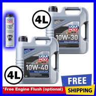 Liqui Moly Semi Synthetic MoS2 Leichtlauf 10W-30 10W-40 Engine Oil (10W30 10W40)+Engine Flush +Oil F