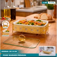 Ceramic Buffet Gold Food Warmer/