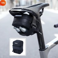 SHLY Bicycle  Bag, Portable Ultralight Gas Cylinder Rear Bag,  Waterproof Black Mini Road Bicycle Ta