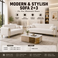 Familystar2u 8636 Modern & Stylish Sofa 2+3 Easy Clean Anti Scratch Pet Friendly Sofa 2 Seater Sofa 