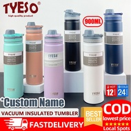 750ML Original Tyeso Insulated Cup Customized Name Stainless Steel Vacuum Flask Handheld Sports Wate