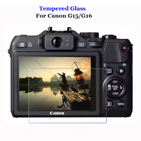 For Canon PowerShot G15 G16 Clear Tempered Glass 9H 2.5D Camera LCD Screen Protector Protective Film