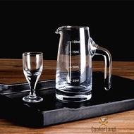 🔥Ready Stock🔥 Wine Dispenser Liquor Scale Glass Bottle 100ml Flat Surface With Handle Measurement Tools Glassware Tools