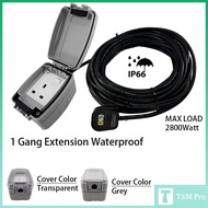 1 Gang 3Pin Switch Socket HEAVY DUTY TRAILING EXTENSION SOCKET Waterproof Garden Sirim IP66