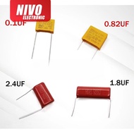 ✔0.1uf / ✔0.82uf  275V / ✔1.8uf 500V / ✔2.4uf 250v / ✔5.0uf 250v Fan*Fan Capacitor*