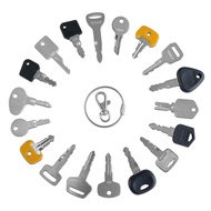 (18) Forklift Telehandler Ignition Starter Key Set for Toyota Hyster Doosan Yale Linde Nissan Crown 
