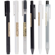Puffocat ˇ New MUJI Stationery Gel Black Pen Press Refill 0.5/0.38 Exam Gel Pen