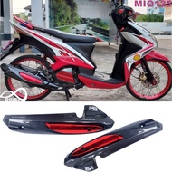 ชุดบังท่อ Mio125 ครอบกันร้อนท่อ สีเคฟลาร์/แดง ตรงรุ่น MIO125 กันร้อนท่อ MIo 125