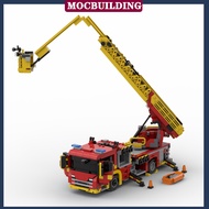 บันไดไฟสะพาน LFB MK3 Pump การขนส่งรถบล็อกตัวต่อ MOC ซิตี้คาร์32M บันไดหมุนได้