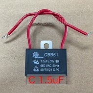 คาปาซิเตอร์ พัดลม C พัดลม แค๊ปพัดลมCBB61 ตัวเก็บประจุ Capacitor 1.5uF 1.8uF 2uF 2.5uF 3uF 3.5uF 4uF 