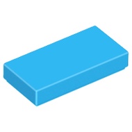 Lego 3069 part tile 1x2 dark azure