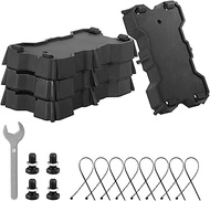 Kohree 4 Pack RV Stabilizer Jack Pads, Sturdy RV Leveling Scissor Jack Stabilizer Pad Rubber Protect