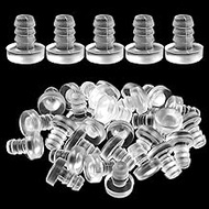 100Pcs Glass Top Table Bumpers with Stem Clear Rubber Grippers Soft Clear Anti Slip Pads Non Adhesive Glass Table Rubber Grippers Furniture Cabinet Door for Outdoor
