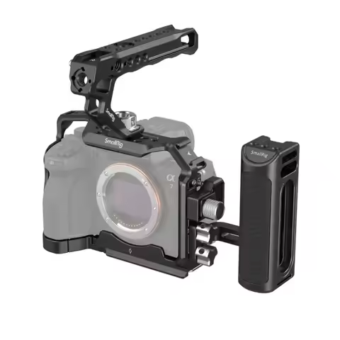 Cage Kit for Sony A7 IV A7m4 Camera Cage Rig for Sony Alpha 7 V / 7R V / 7 IV / 7S III with Multi-Mo