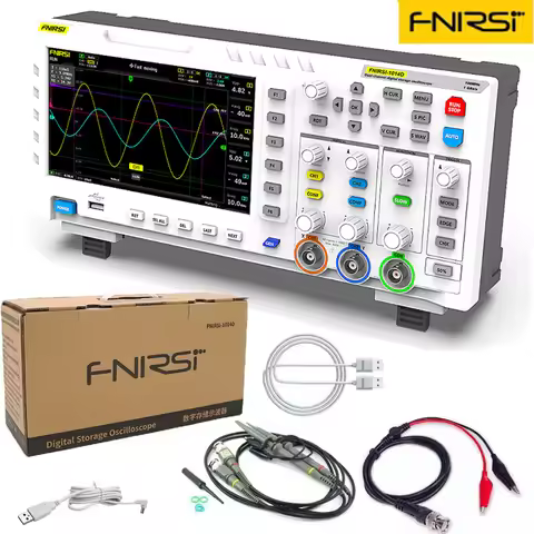 FNIRSI 1014D Digital Oscilloscope DDS Signal Generator,100X High Voltage Probe,2 Channels 100Mhz Ban
