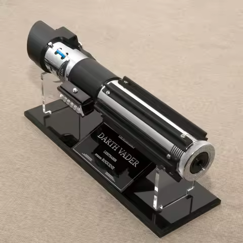 Rogue Darth Vader Lightsabers collection display stand nameplate acrylic material 89sabers ELFsabers