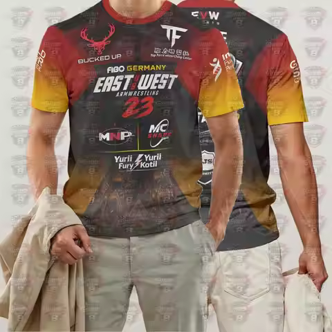 East Vs West Series 23 Armwrestling T-shirt Fans Breathable 2026 Sports Jersey Men's Breathable Quic