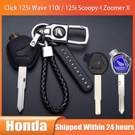 สำหรับ Honda Click 125i เวฟ110i/125i Scoopy-I Zoomer X ฝาครอบเคสกุญแจรีโมตพวงกุญแจหนังอุปกรณ์เสริม