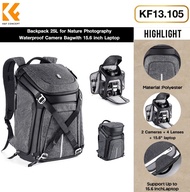 K&amp;F Concept Alpha Backpack 25L for Nature Photography Waterproof Camera Bag with 15.6 inch Laptop (KF13.105) กระเป๋าเป้สะพายไหล่ ใส่ได้ทั้งกล้อง เลนส์ และแล็ปท็อป