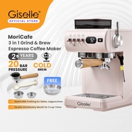 Giselle 20Bar 51mm MoriCafe Espresso Coffee Maker | Build in Grinder | Hot & Cold Brew | Milk Frothe