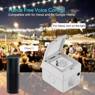 【LADYFT】Eu-style WiFi Smart Socket IP55 Outdoor Waterproof Switch Socket 16A Wall Outlet