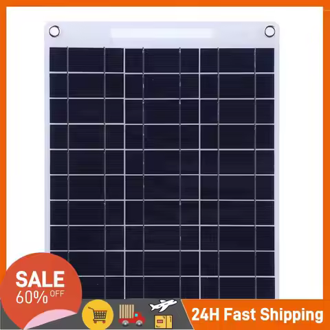 30W 5V Portable Solar Panel Polysilicon Solar Cell Panel with 2 Carabiners Solar Panel Charger for 3