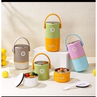 Stainless Steel SUS 304 FOOD Grade 2-Tier Spill-Proof 820ml Heat-resistant 6-12 hours Code HY 6597D2