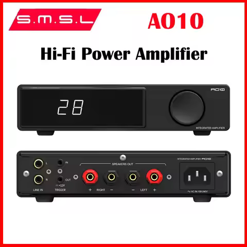 SMSL AO10 Power Amplifier Bluetooth5.3 TPA3116x2 Chip Input 12V Synchronous Switch 100Wx2 2ohm Speak