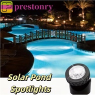 PRESTONRY Solar Pond Spotlights, Dual Waterproof Auto On/Off LED Solar Underwater Lights, Security L