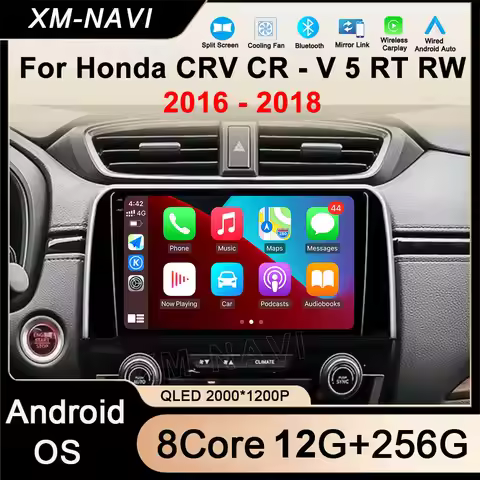 Android 16 For Honda CRV CR - V 5 RT RW 2016 2017 2018 Car Radio Multimedia Stereo GPS NAVIGATION Vi